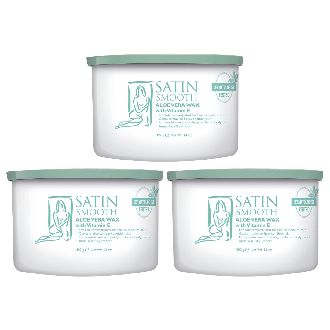 3 For 2 Pack Satin Smooth Aloe Vera Wax