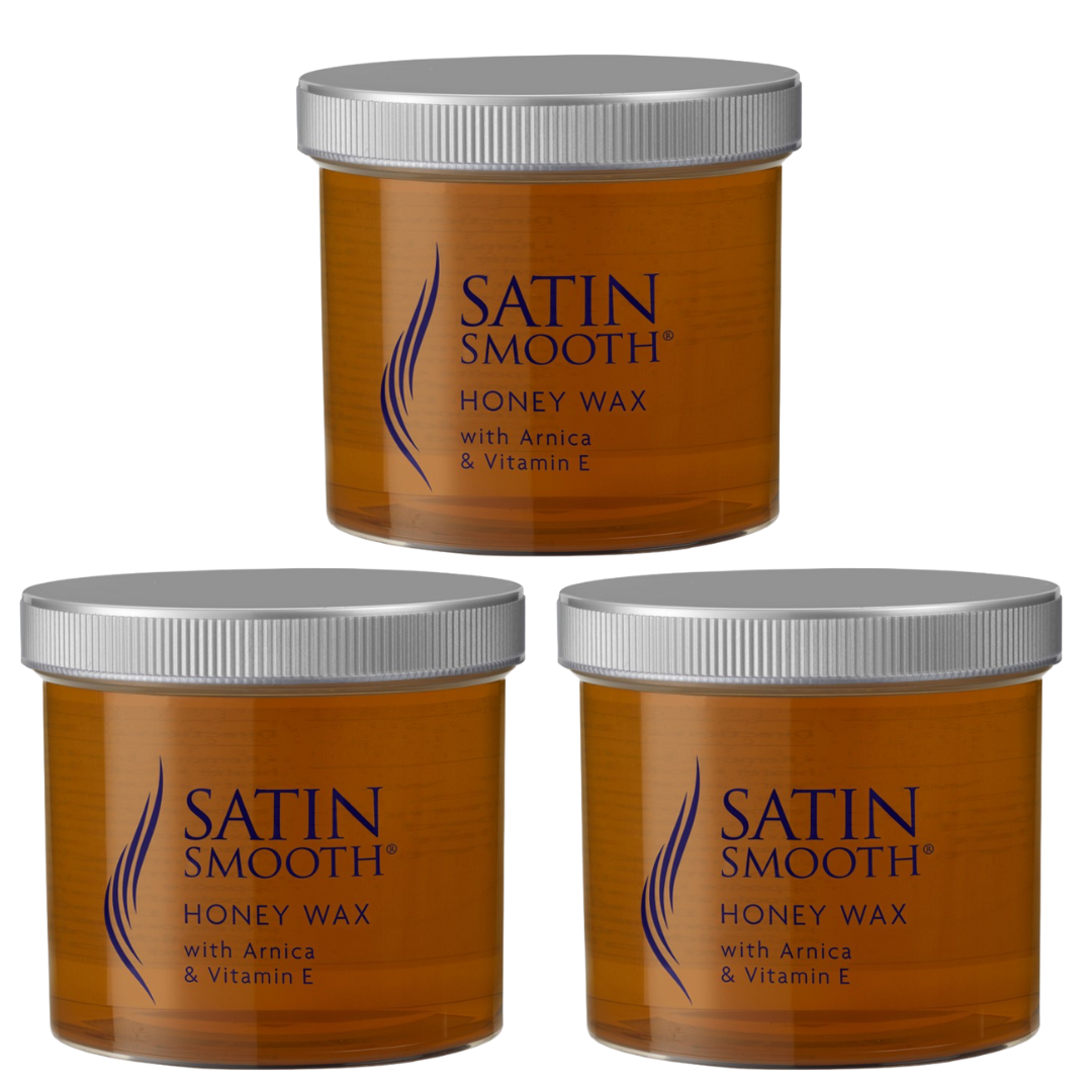 3 For 2 Pack Satin Smooth Honey Wax - with Arnica & Vitamin E