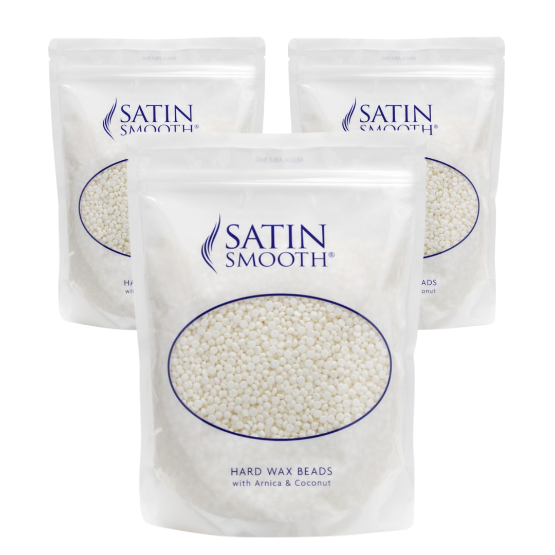 3 For 2 Pack Satin Smooth Pure White Hard Wax Pellets